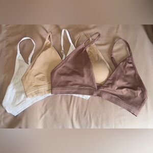 INIBUD Bralette for Women. Seamless V Neck Triangle Adjustable Straps Wireless